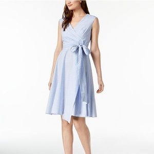 Striped Wrap Dress Calvin Klein Size 2